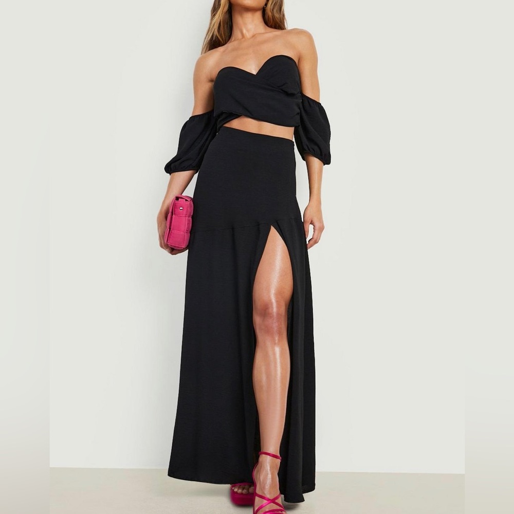 NWT crop top and split maxi skirt